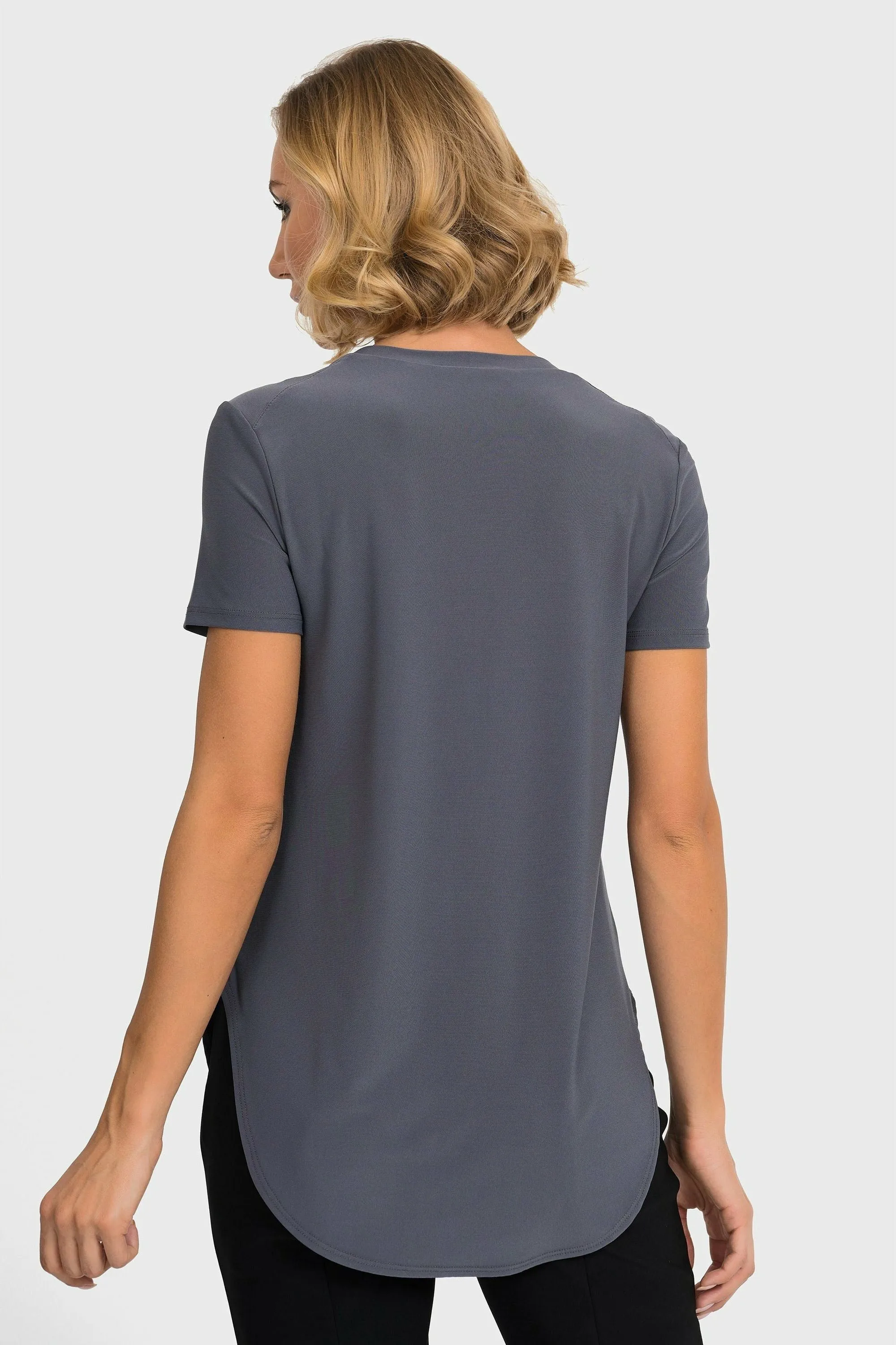 Joseph Ribkoff Rounded Hem Tunic Tee - Style 183220