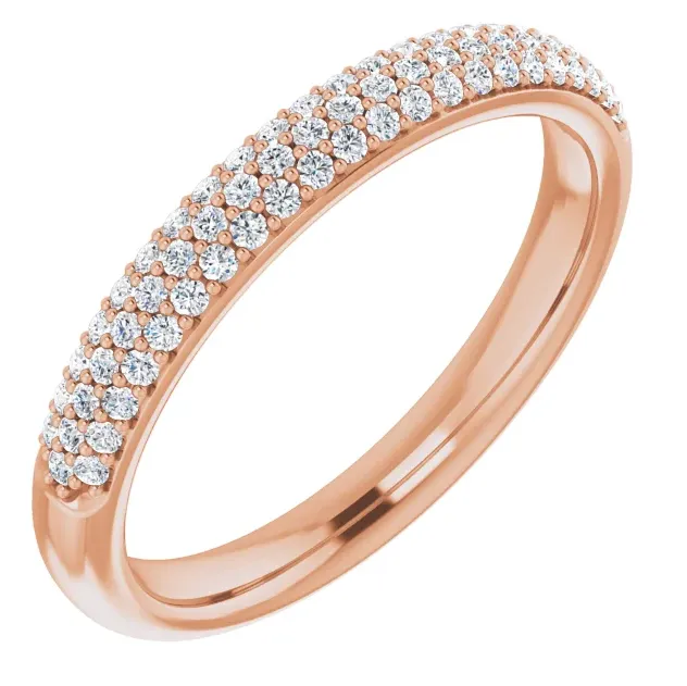 Juliette Round Diamond 1/2 Eternity Ice Solitaire 1/4 CTW Band