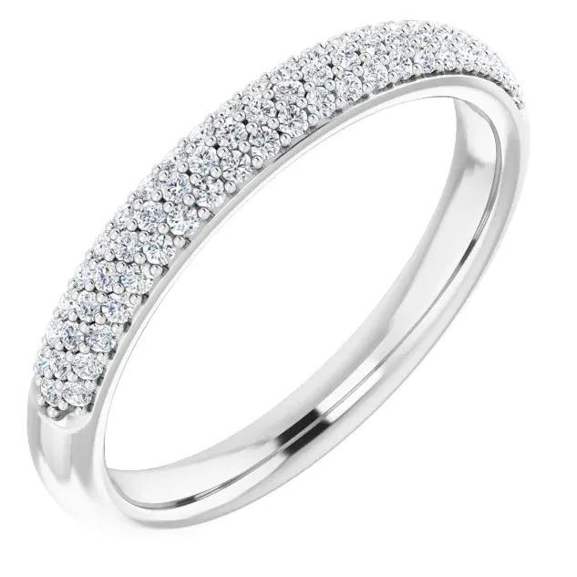 Juliette Round Diamond 1/2 Eternity Ice Solitaire 1/4 CTW Band