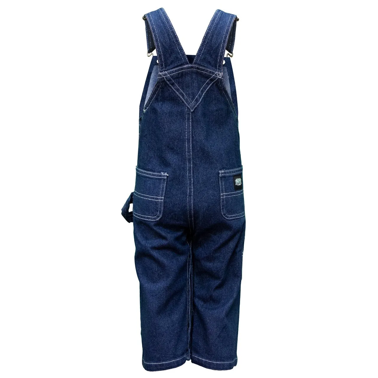 KEY Childrens Denim Dungarees - Blue