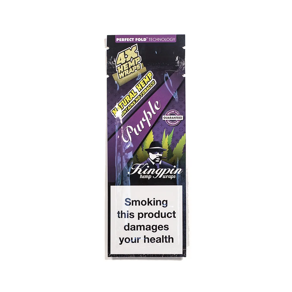 KINGPIN HEMP WRAP - GRAPE 4x NO TOBACCO