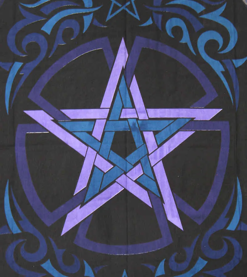 Large 36 Inch x 36 Inch Pentagram Altar Cloth