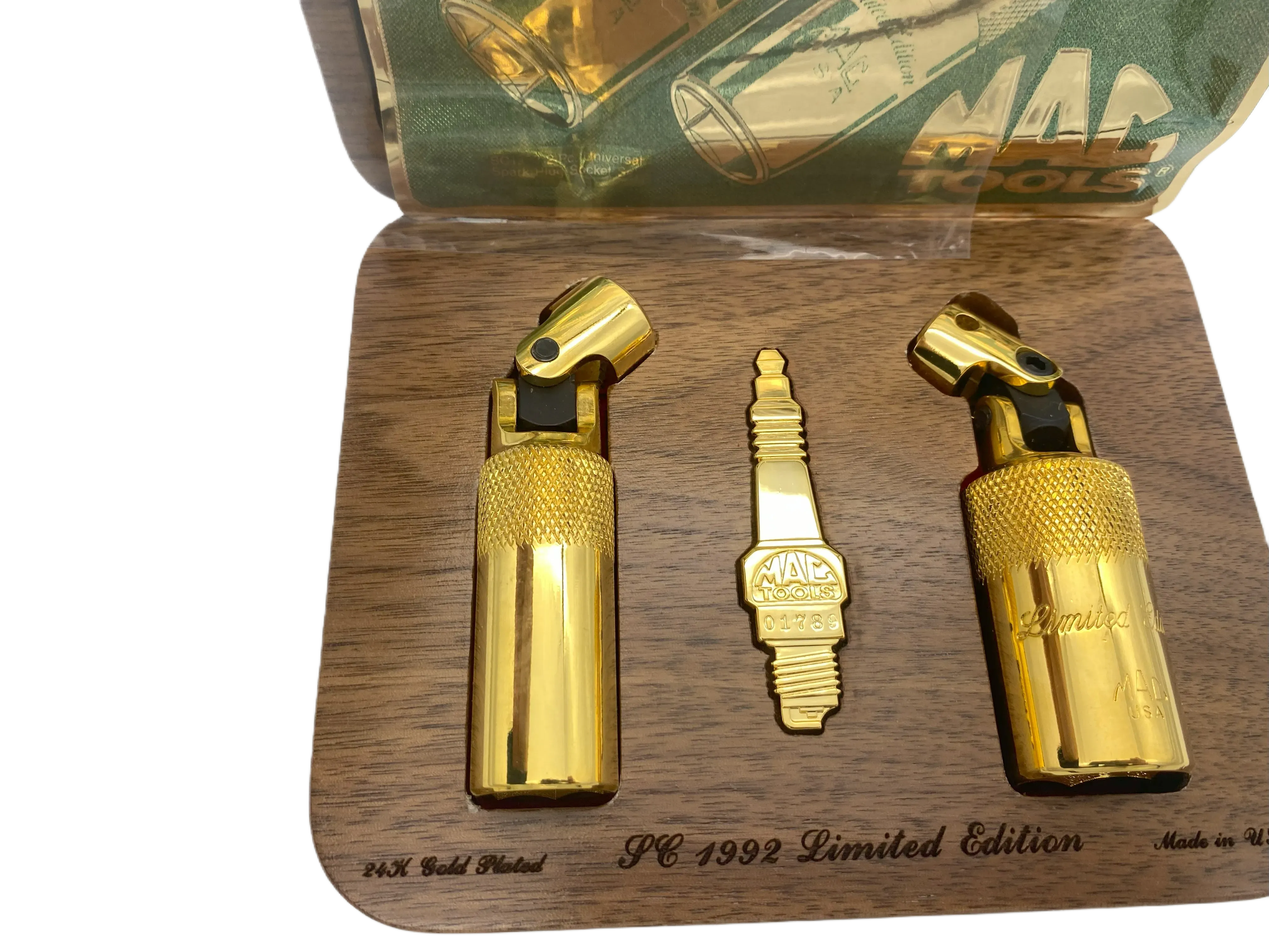 Mac Tools 50th anniversary 24kt gold plated 2pc swivel socket set