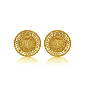 MAGGIE GOLD STUD EARRINGS FILIGREE