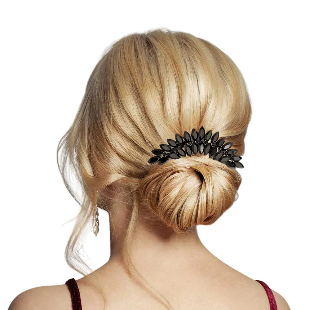 Marquise Stone Cluster Hair Comb