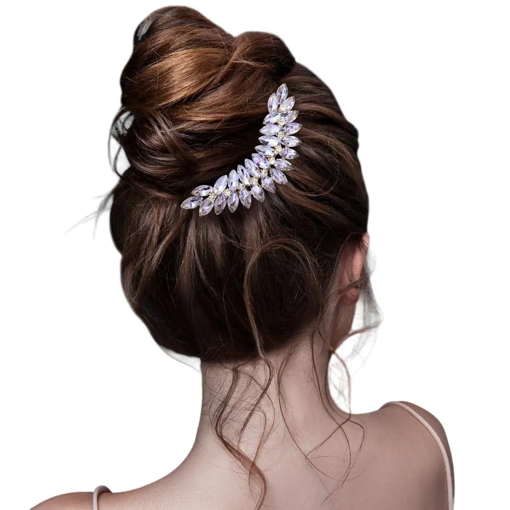 Marquise Stone Cluster Hair Comb