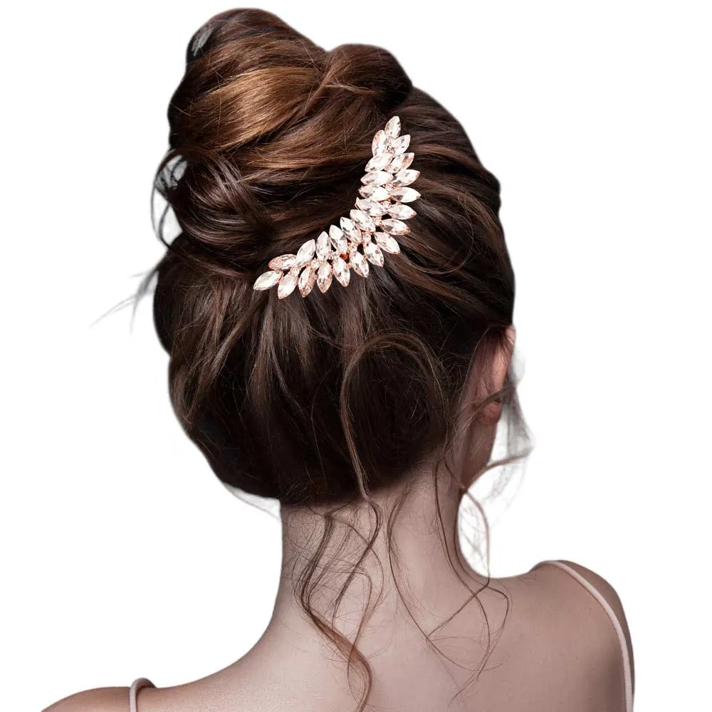 Marquise Stone Cluster Hair Comb