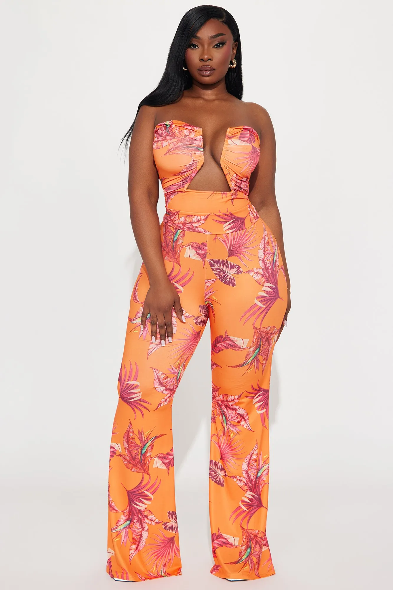 Maui Sun Tropical Jumpsuit - Orange/combo