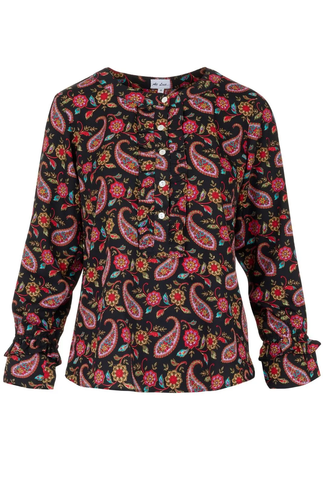 Meg Shirt in Black Paisley