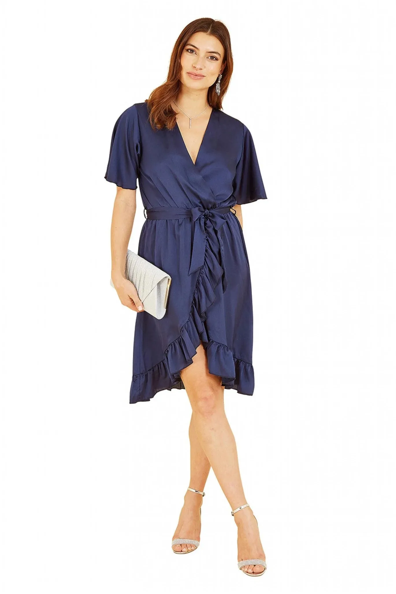 Mela London Satin Wrap Dress