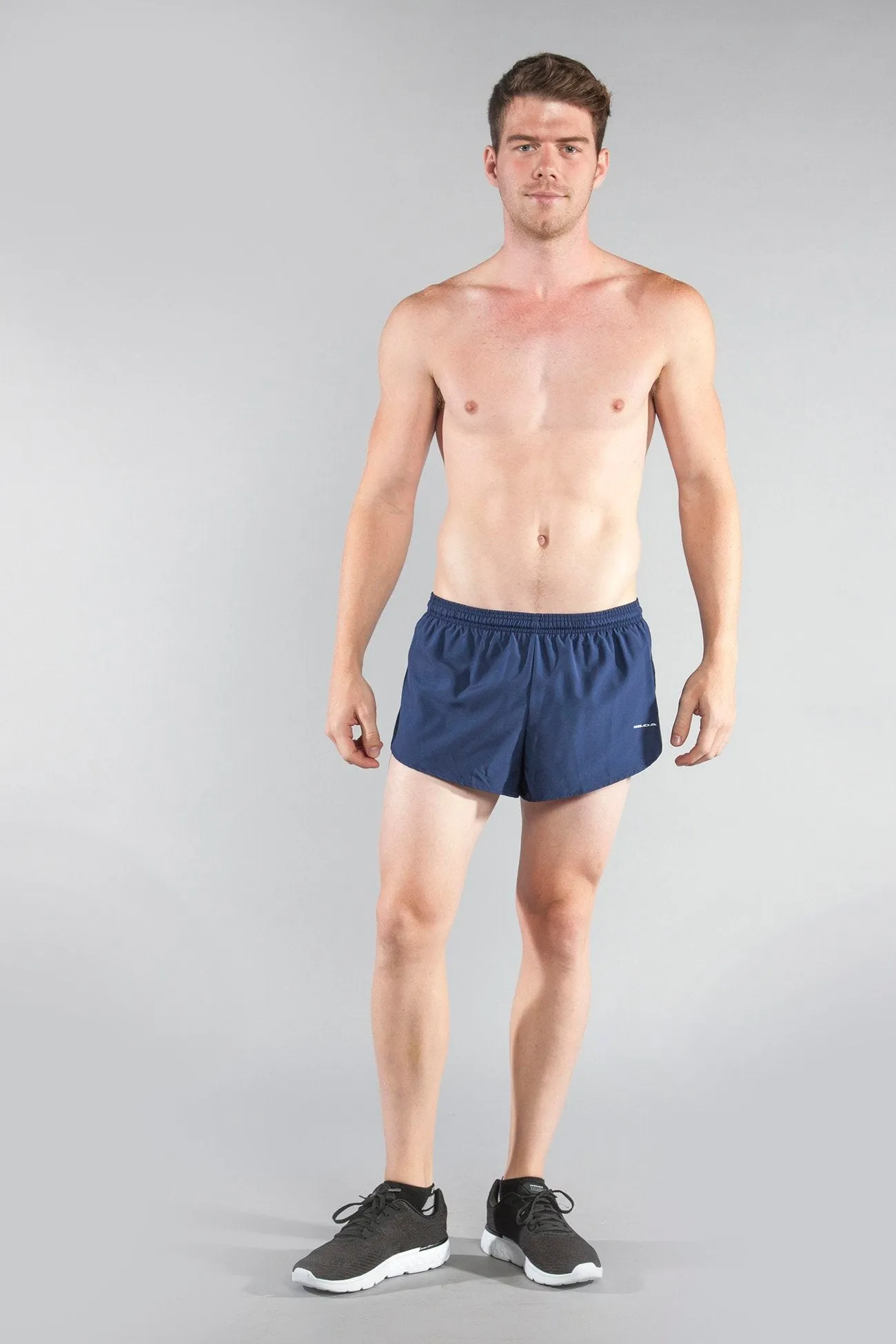 Men's 1" Elite Split Shorts- Navy