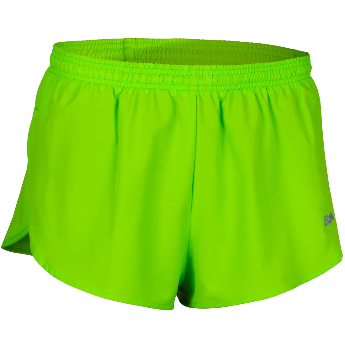 Men's 1" Elite Split Shorts- Neon Lime