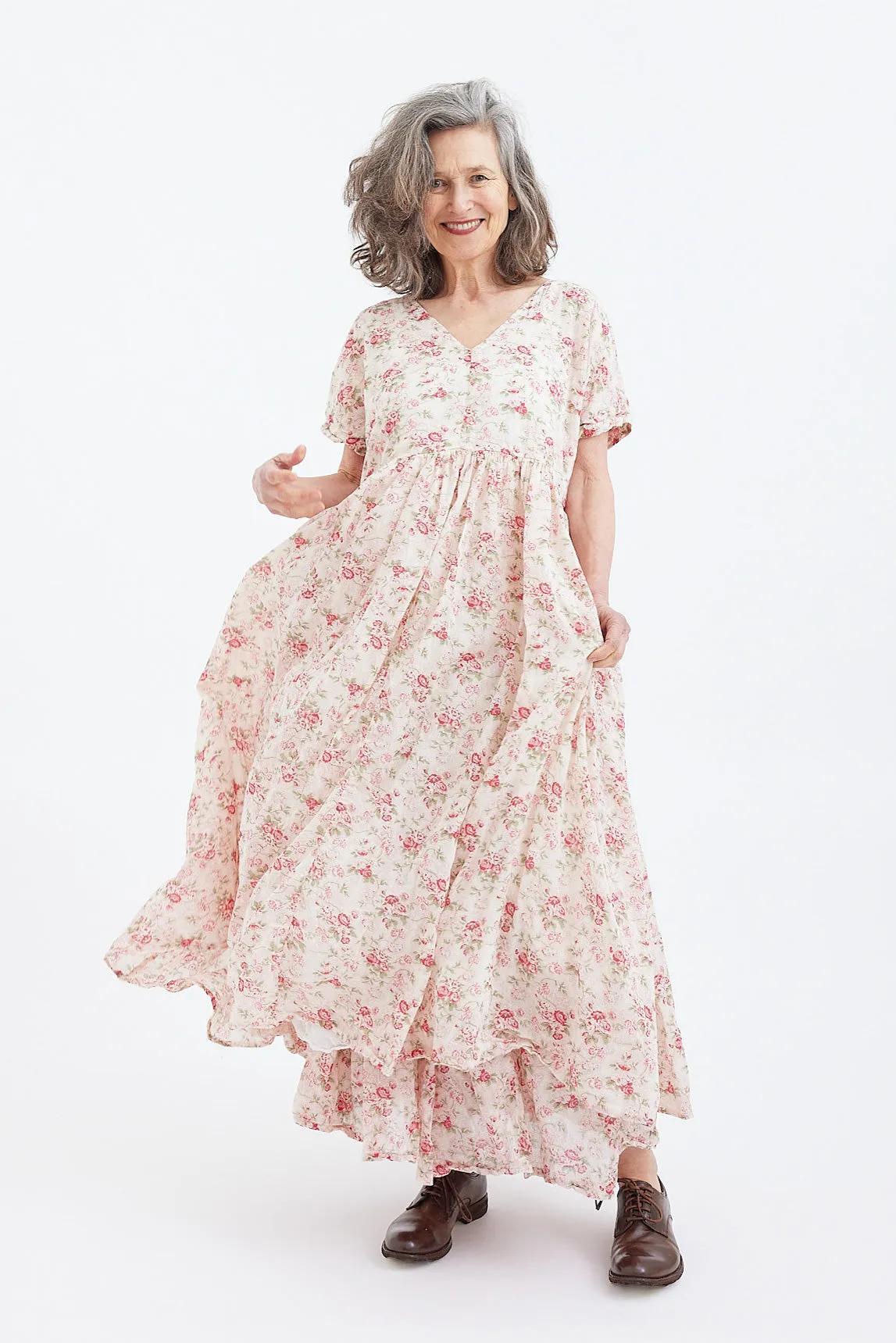 Metta - Flossie Dress - Cotton Voile - La Petite Rose