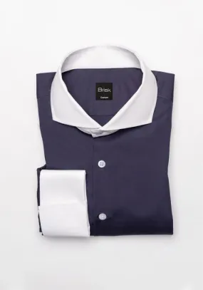 Midnight Blue Two Tone Shirt - Wrinkle Resistant