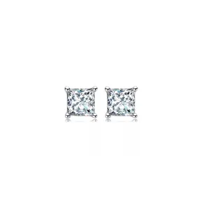 MOISSANITE PRINCESS SQUARE CUT STUDS