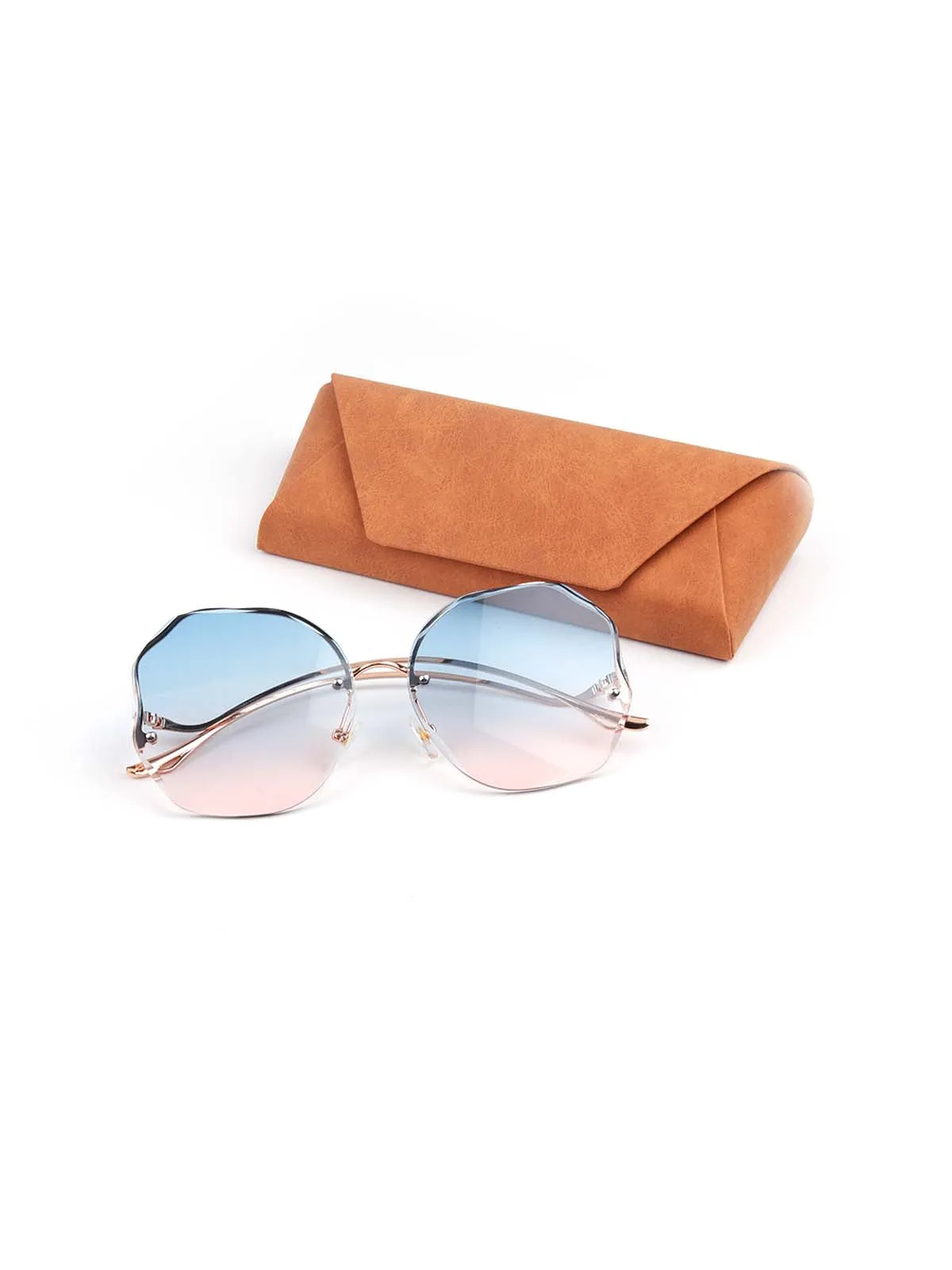 Odette Blue And Pink Tined Sunglasses For Women