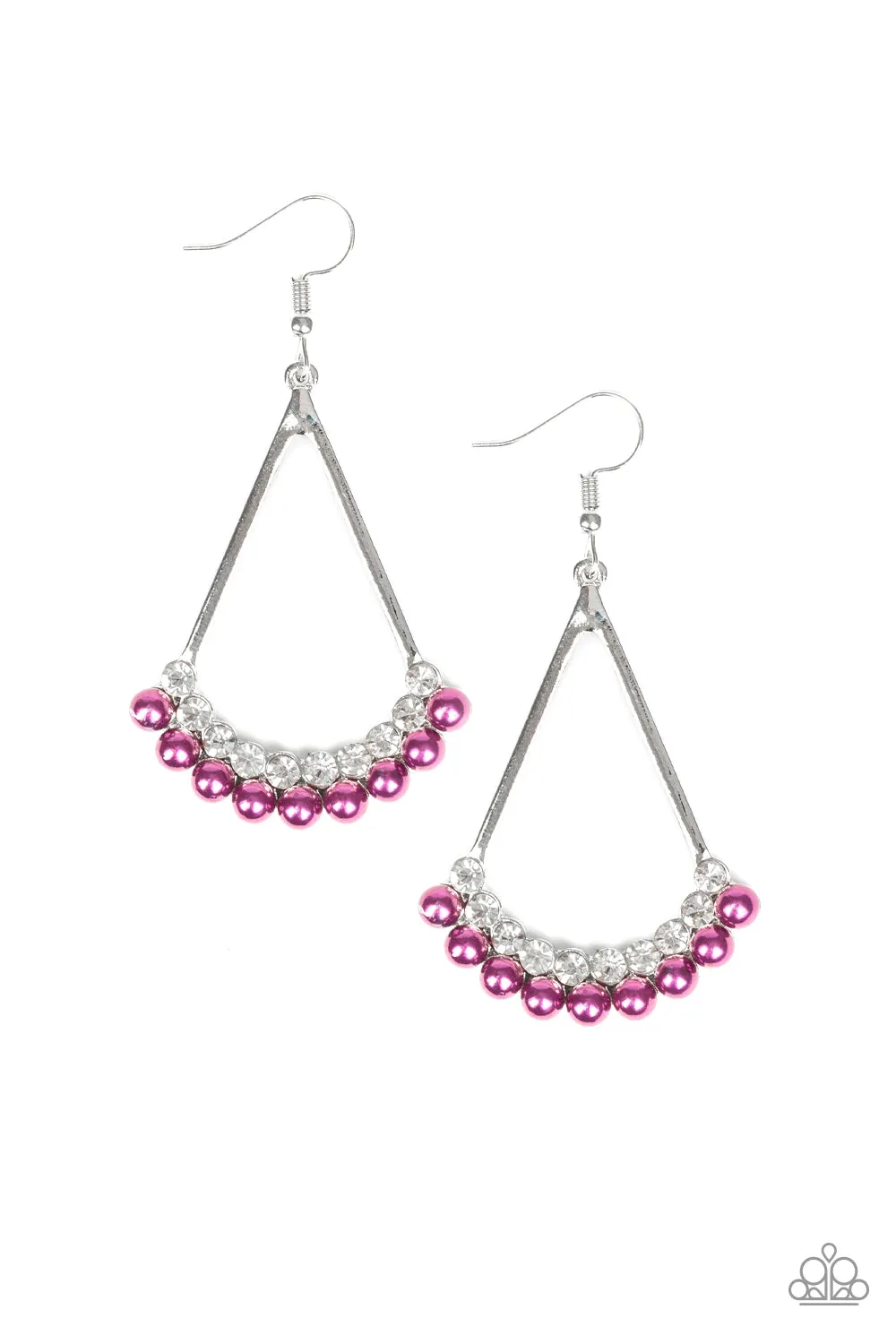 Paparazzi Earring ~ Top to Bottom - Purple