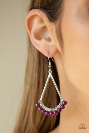 Paparazzi Earring ~ Top to Bottom - Purple