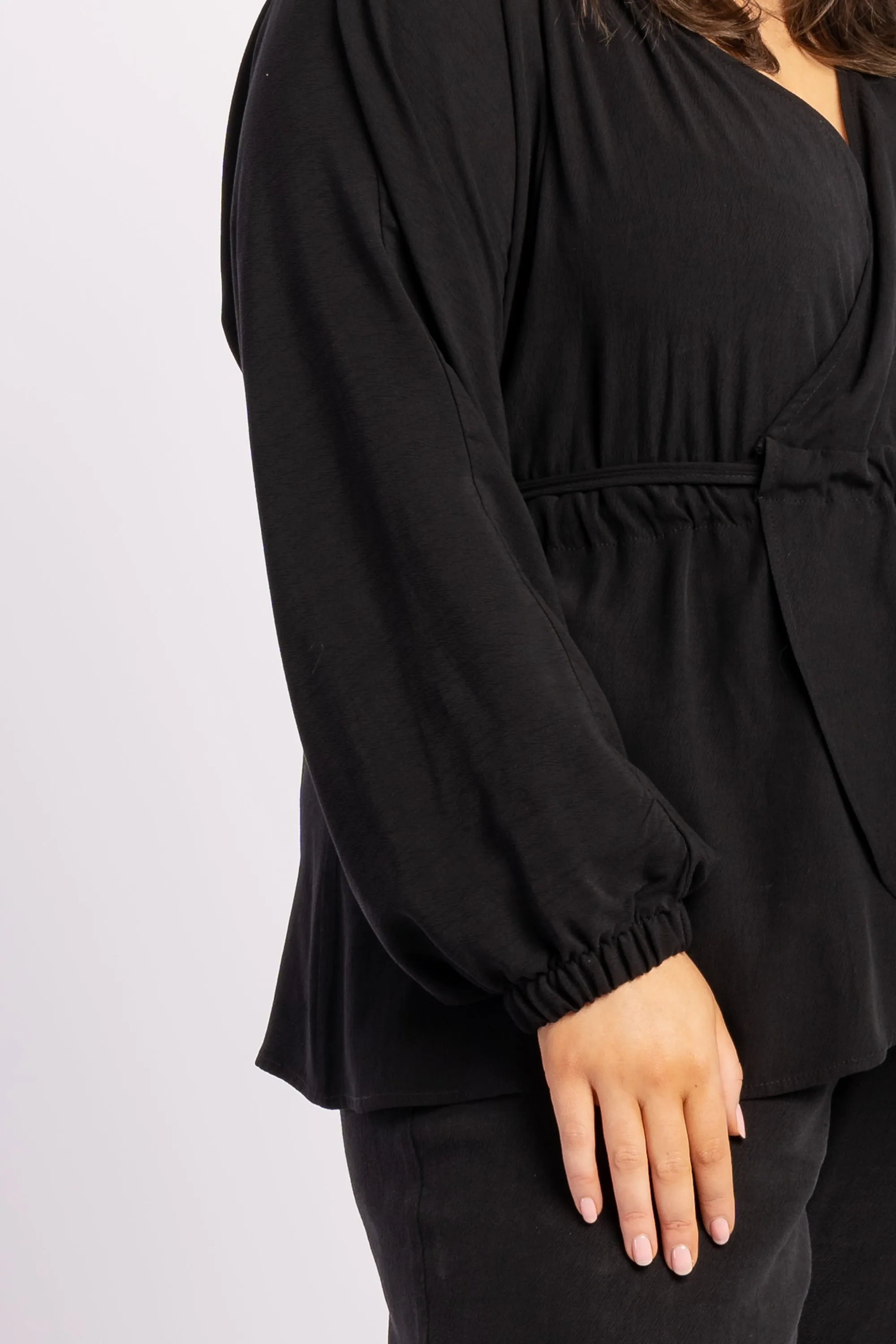 Piece of My Heart Wrap Top - Black - LAST ONES Available XS (12/14) & S (14/16)