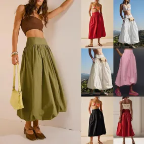 Puffball Summer Midi-Skirt