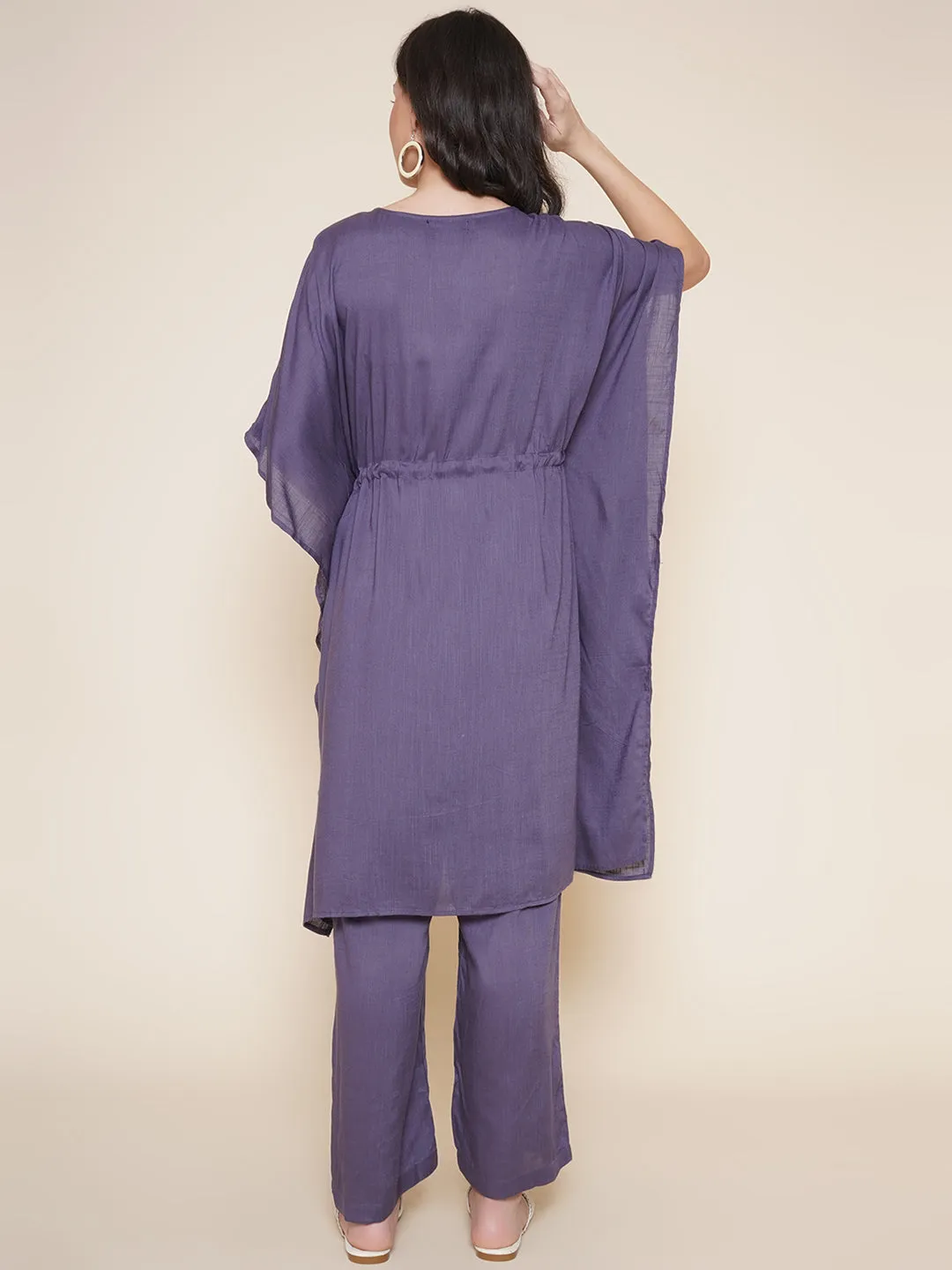 Purple Maternity and Nursing Kurta with Palazzo Set