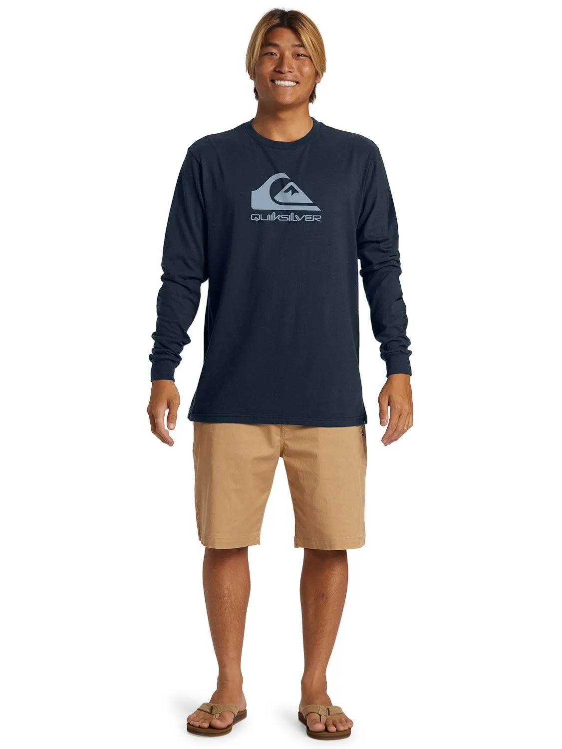 Quiksilver Mens Corp Logo Long Sleeve T-Shirt