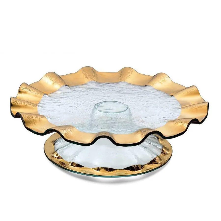 Ruffle Pedestal Cake Plate