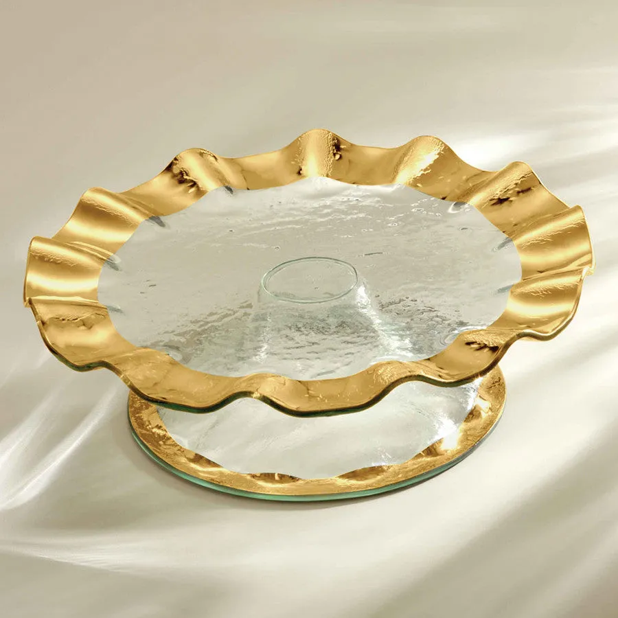 Ruffle Pedestal Cake Plate