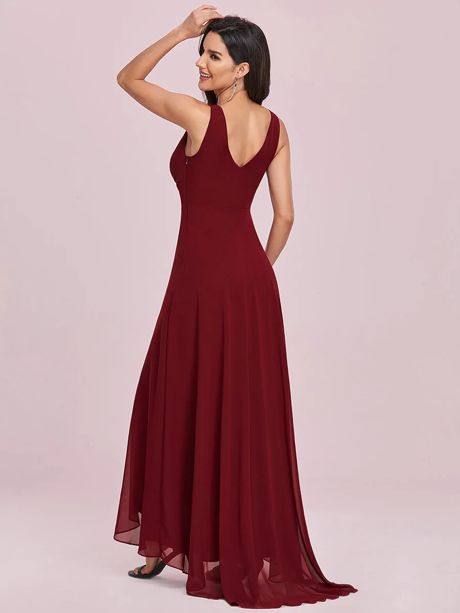 Sequin V Neck Sleeveless  Evening Dresses