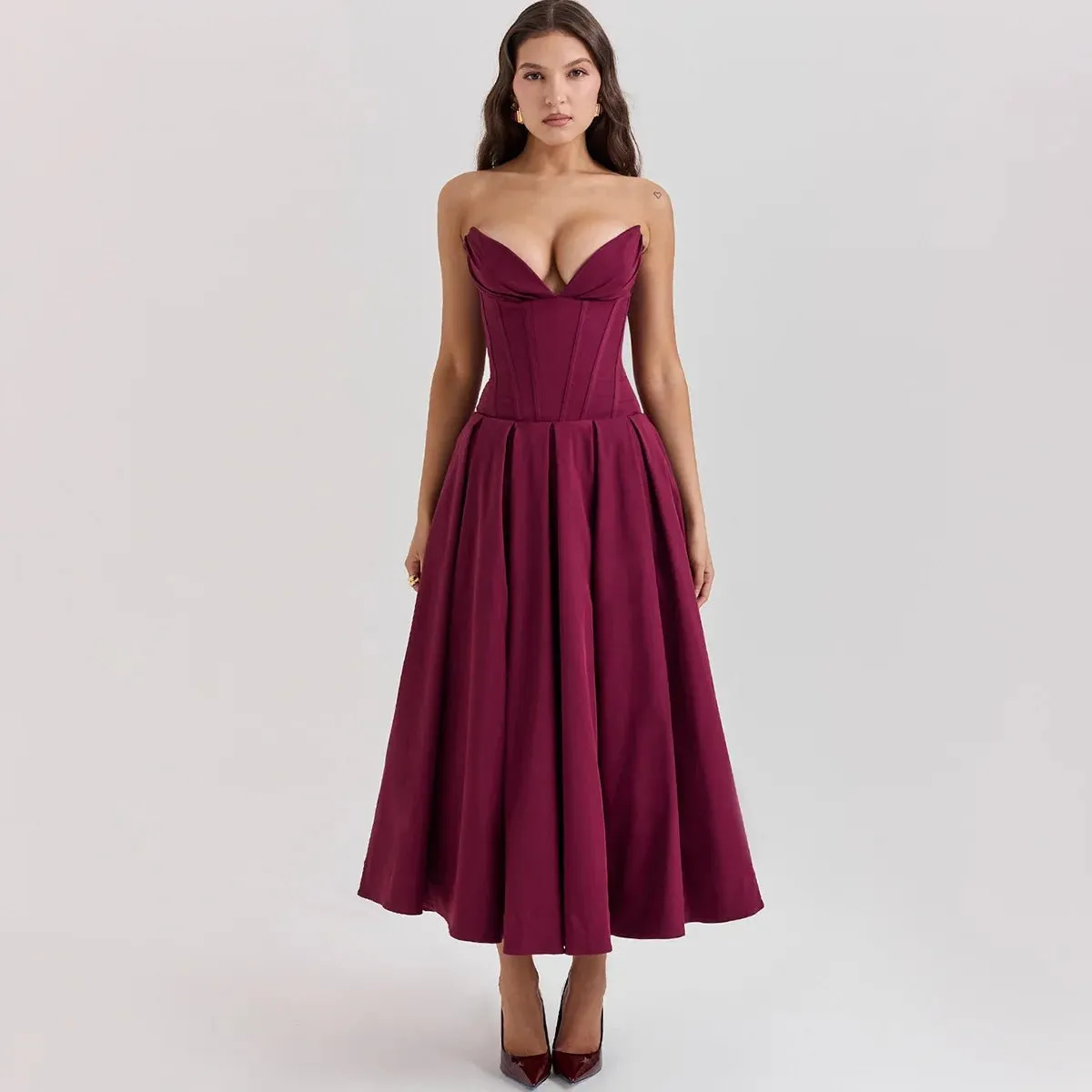 Sexy Strapless Backless Dress - Summer 2024 Fashion Trend