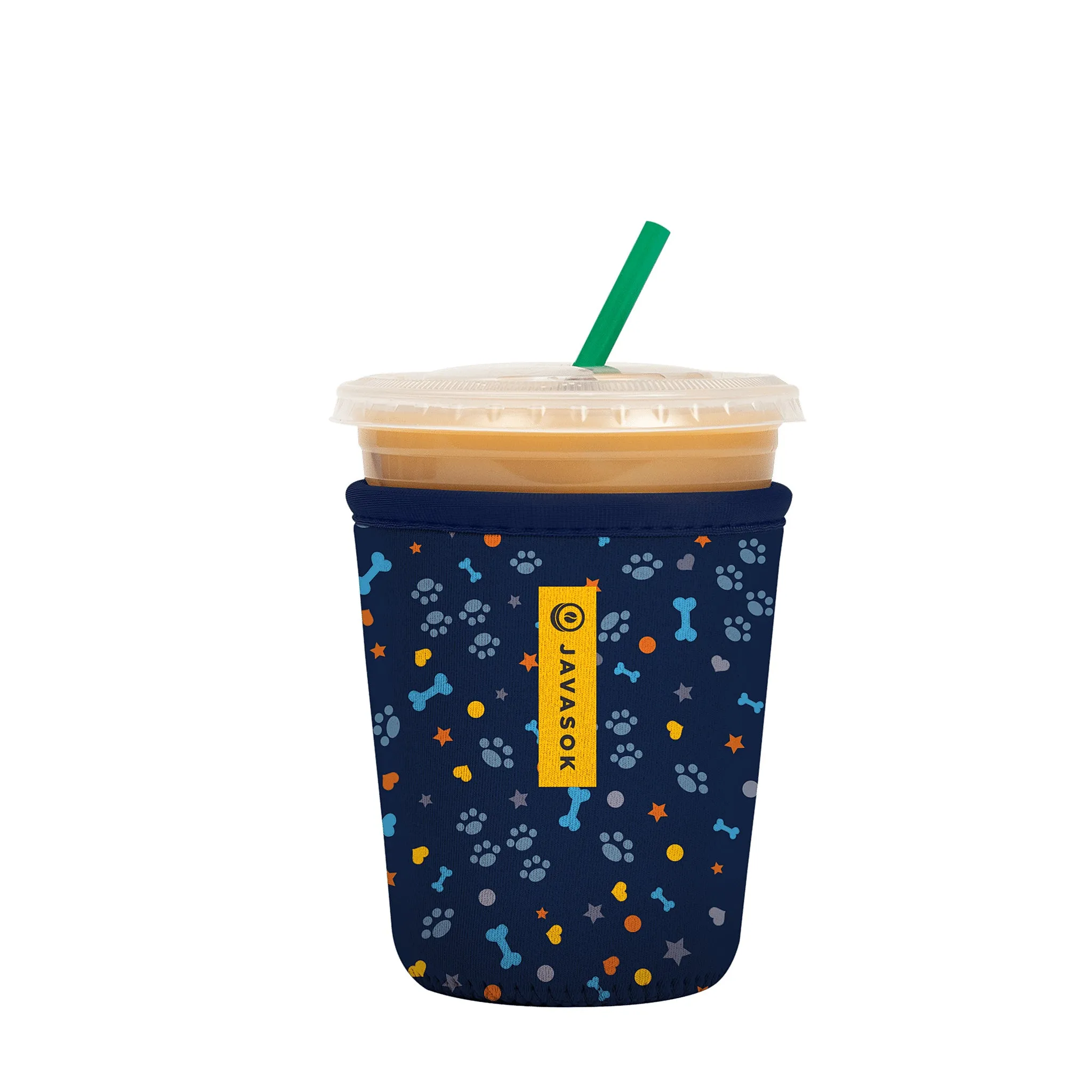 Small 16-20 Ounce Iced Coffee or Cold Drink Neoprene Beverage Sleeve