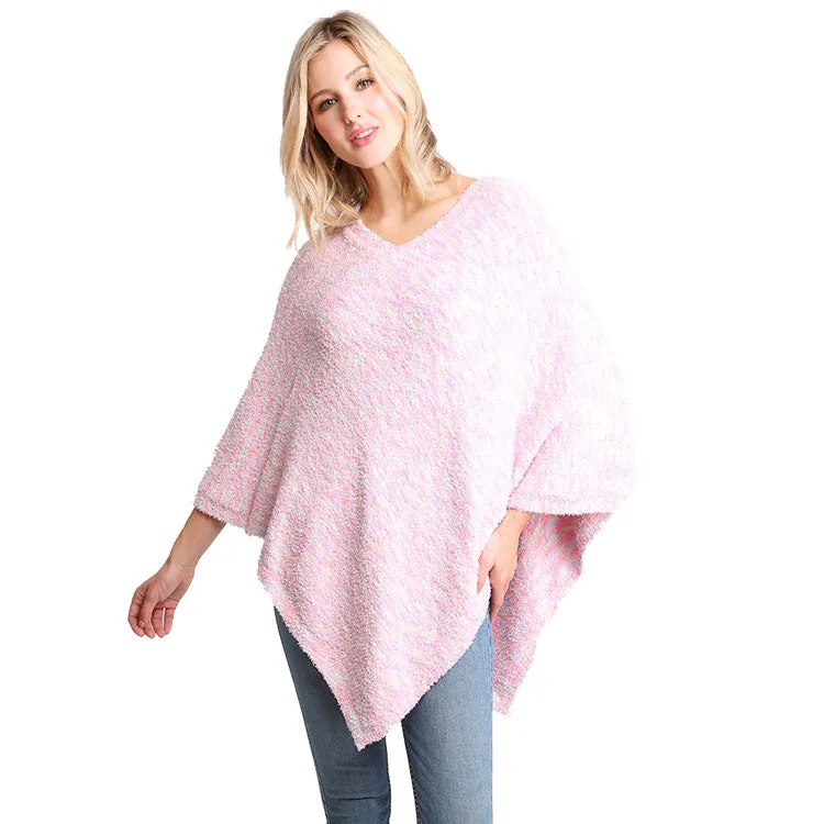 Soft Cozy Mixed Printed Poncho