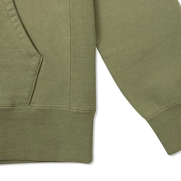 Stencil Pullover Hoodie 'Battery' - Olive