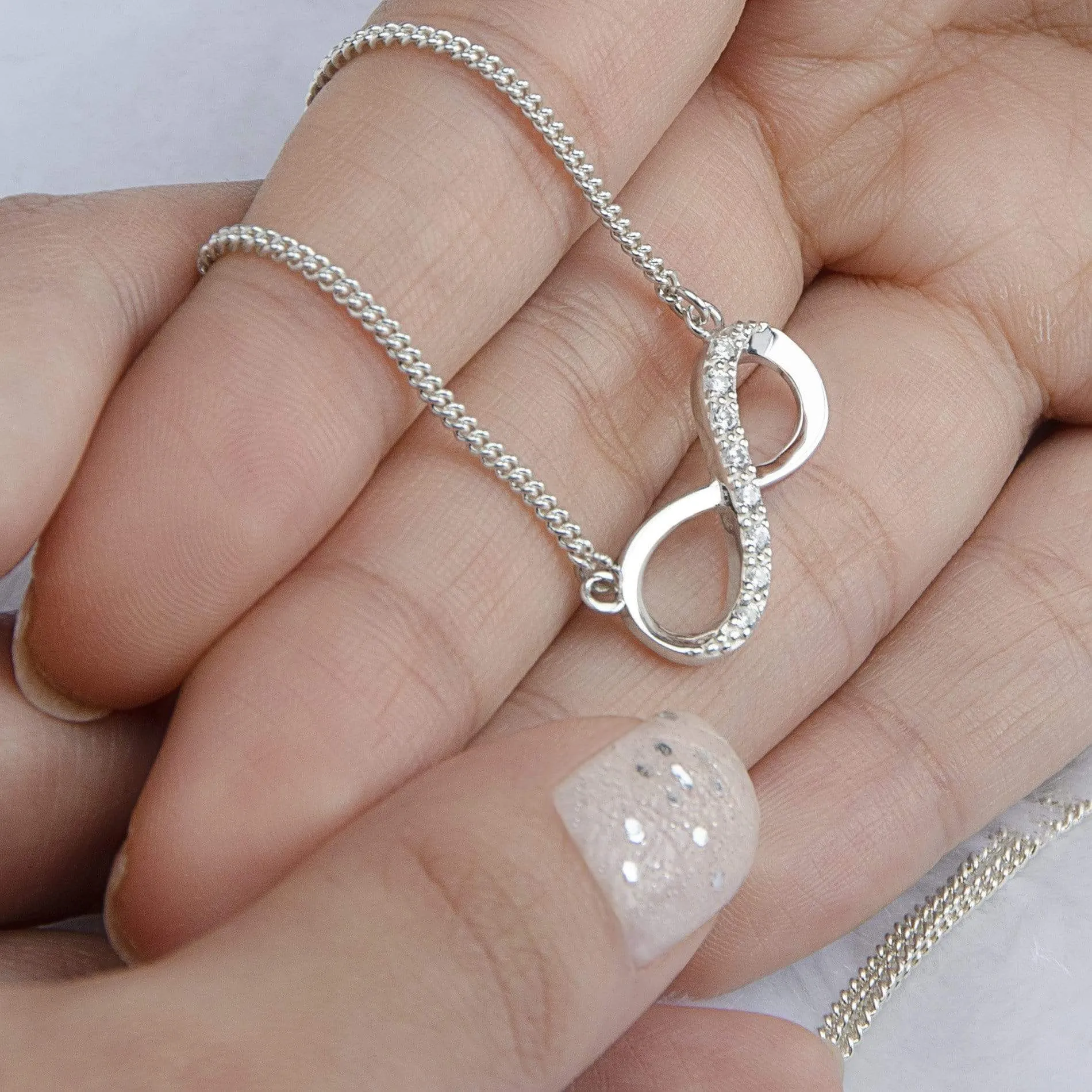 Sterling Silver Infinity Necklace