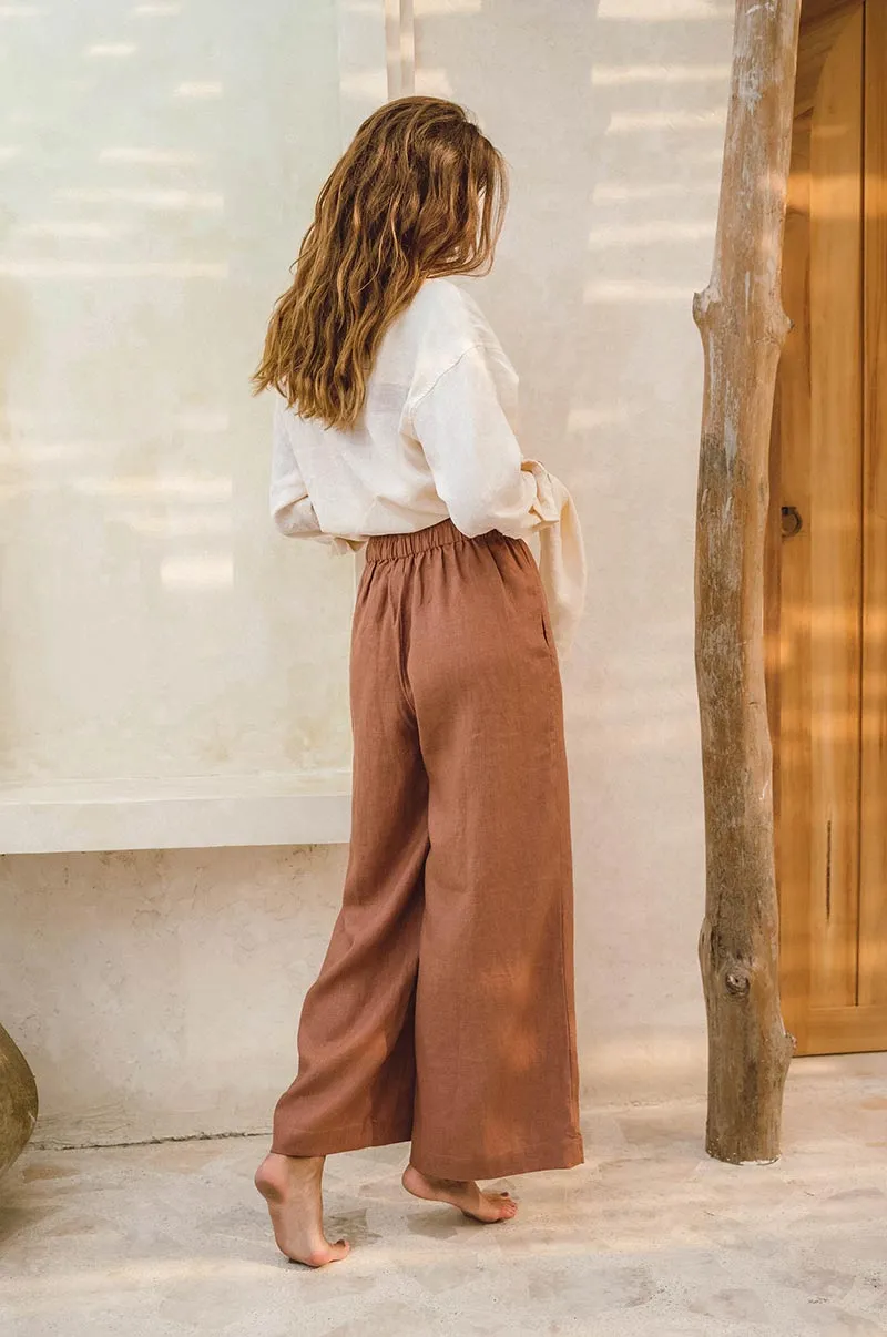 SUMMER Pants - clay linen