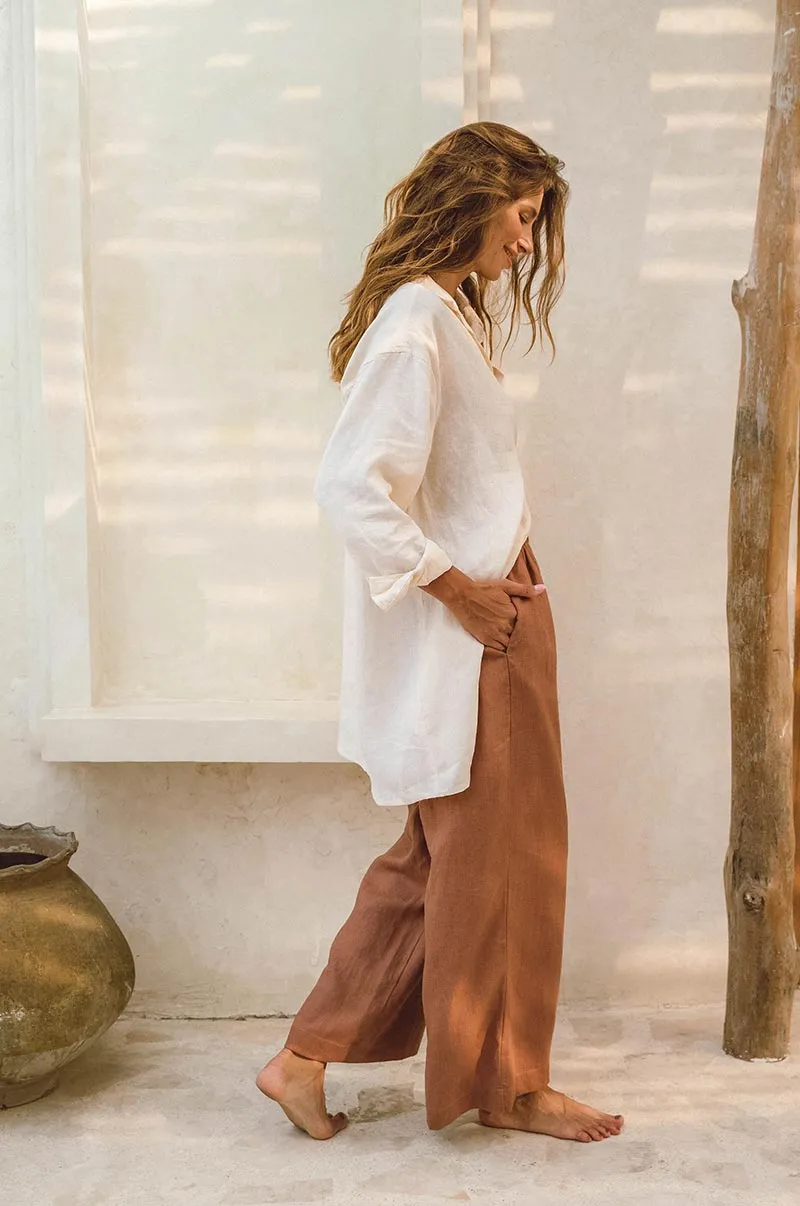 SUMMER Pants - clay linen