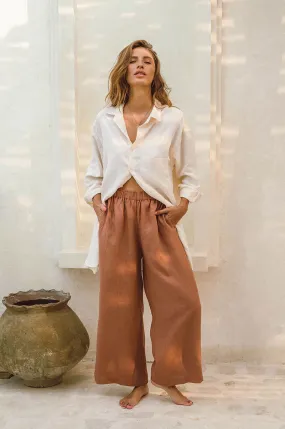 SUMMER Pants - clay linen