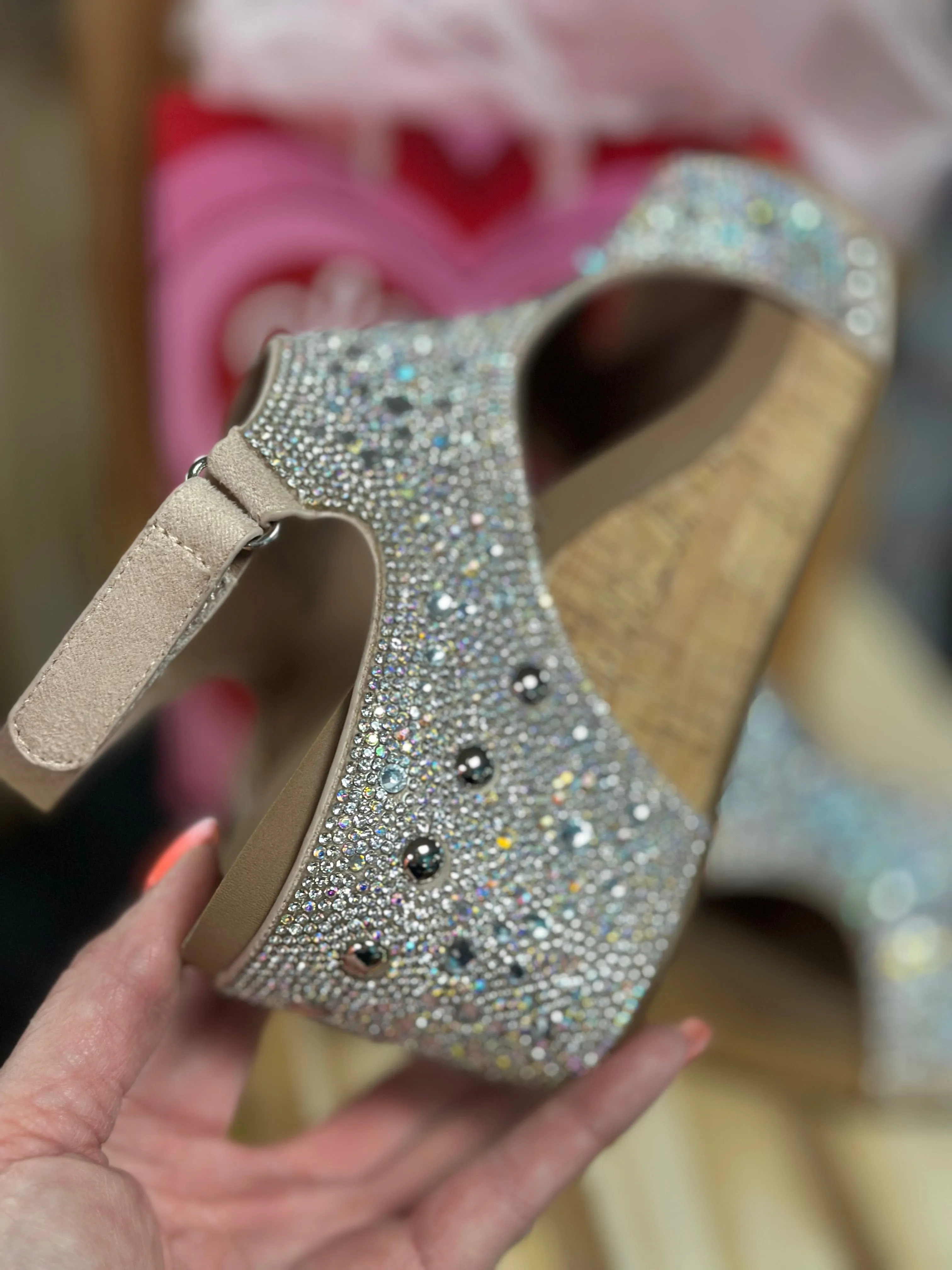 The Corky’s Summer Glitter Wedge Sandal