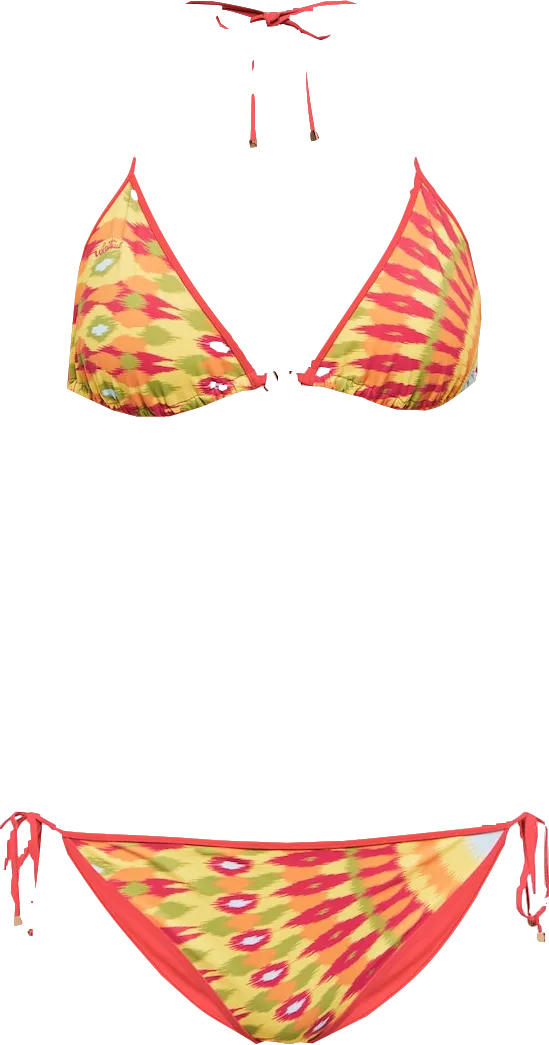 Valentino Printed Triangle Logo Rockstud Bikini Set BNWT UK S