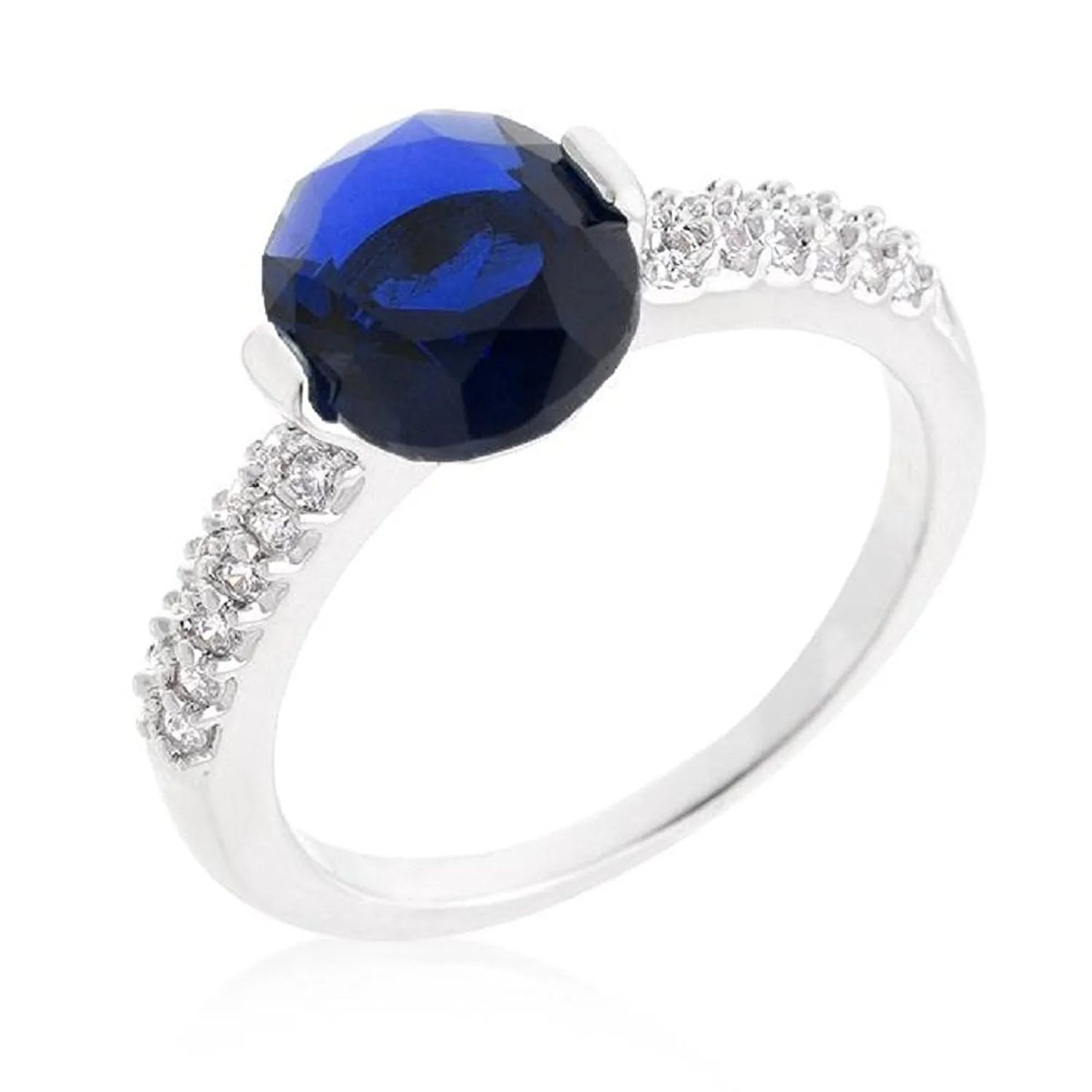 WildKlass Blue Oval Cubic Zirconia Engagement Ring