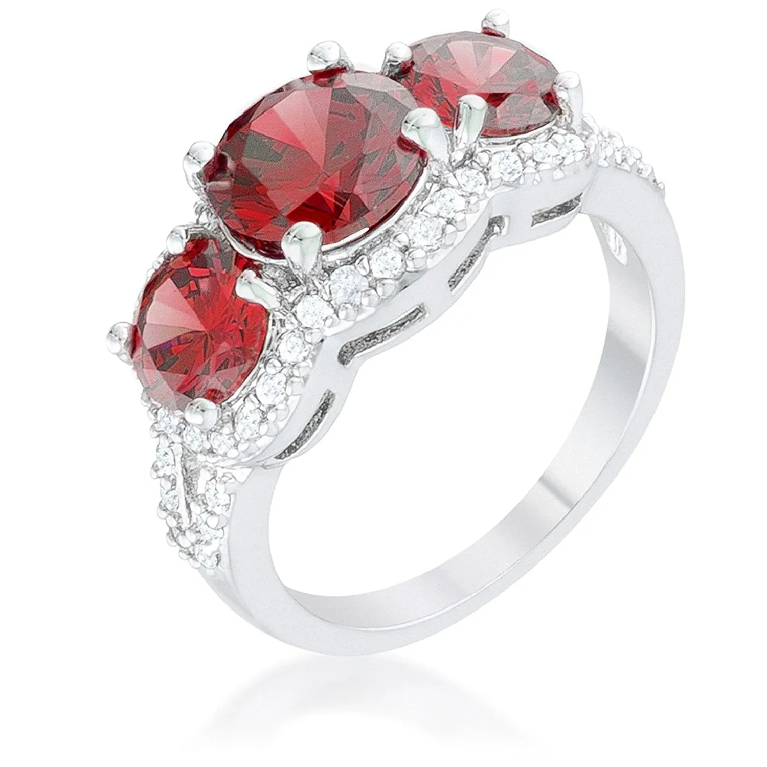 WildKlass Garnet Classic Trio Ring