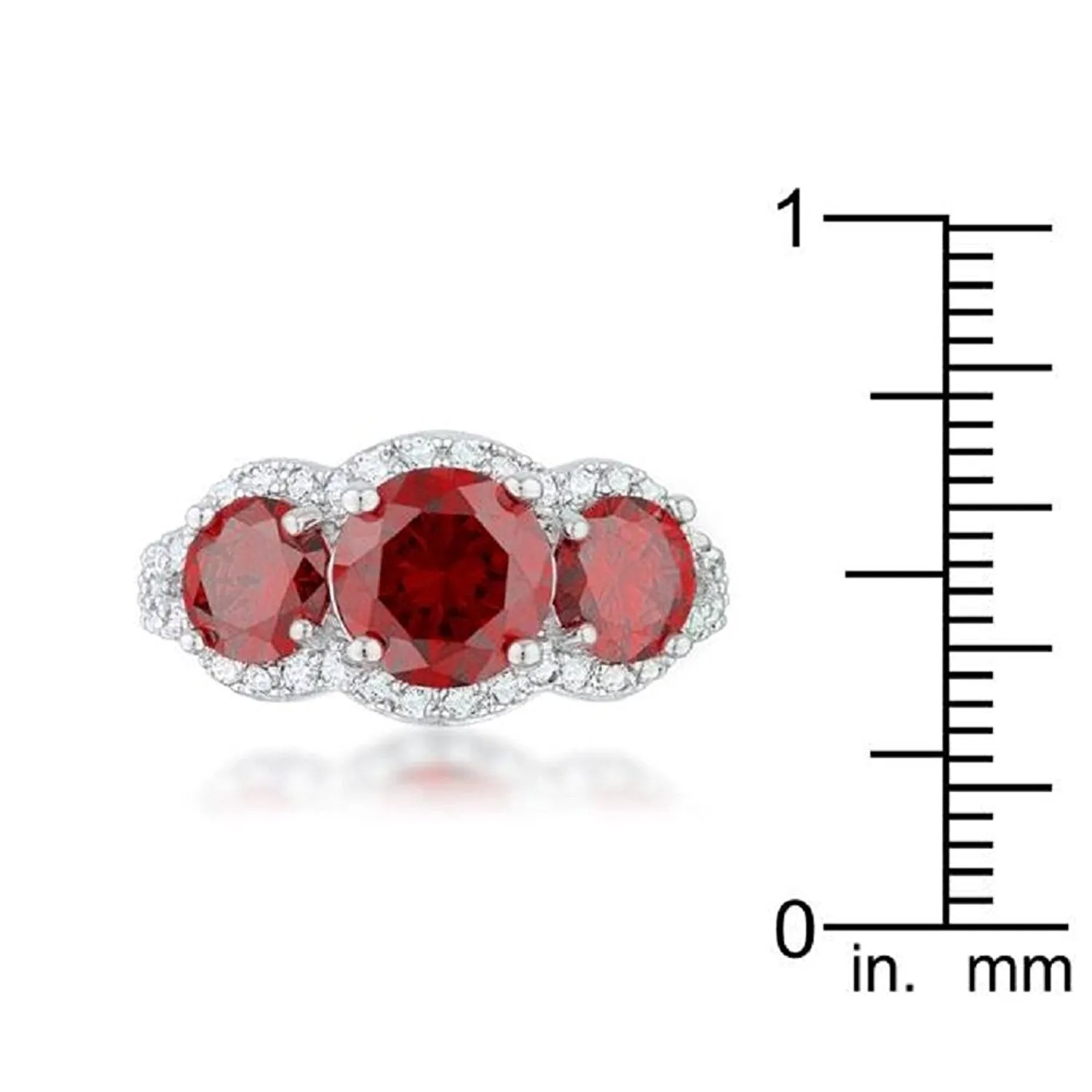 WildKlass Garnet Classic Trio Ring