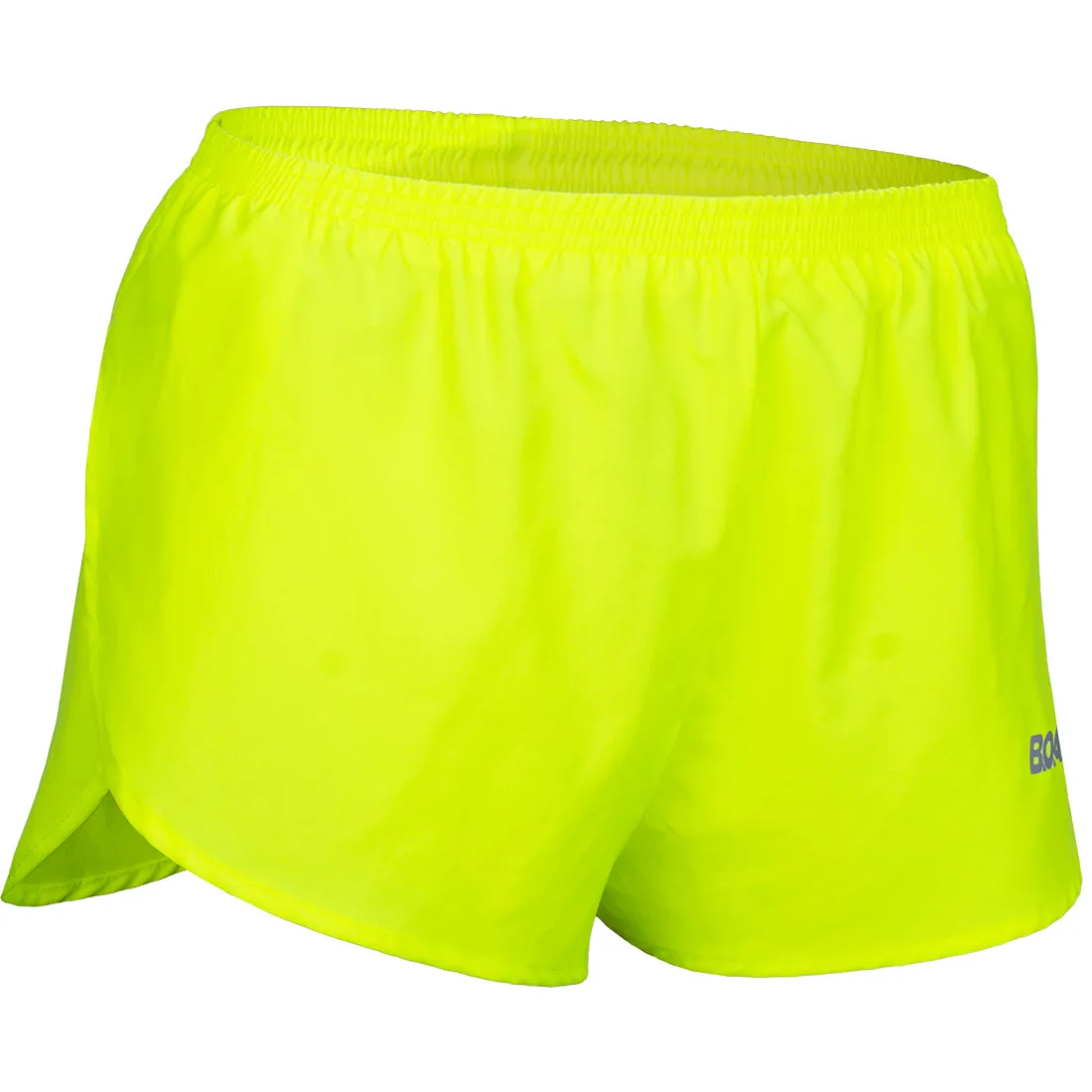 Women's 1" Elite Split Running Shorts- Neon Yellow